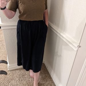 Vintage Navy Blue Wrap Skirt